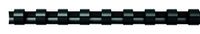 Fellowes Kunststof bindkammen, 19 mm A4, capaciteit 121-150 vel, 21 ringen, zwart, 100 stuks