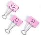 Rapesco 32mm Foldback Clips Assorted Emojis - 20 stuks - Roze