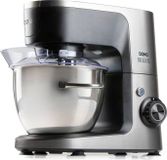 DOMO Robot, pâtissier multifonction, 1200 W, 4,5 litres, 8 vitesses + fonction pulse, gris/noir