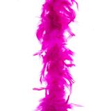 Merkloos / Sans marque Carnaval verkleed veren Boa - kleur fuchsia roze - 2 meter