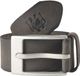 Jan Vanderstorm heren Leren Riem - 155 - donkergrijs - Plus Size