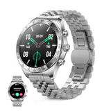 KSIX Elite Go Smartwatch, metallic, 1,43 inch AMOLED-display, batterijduur van 7 dagen, IP67, meer dan 100 sportmodi, bellen, zilver