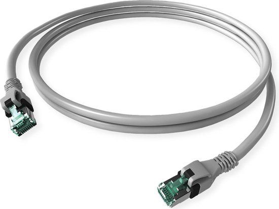 EasyLan Sacon DualBoot PushPull netwerkkabel Grijs 3 m Cat6a S/FTP