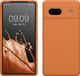 kwmobile telefoonhoesje geschikt voor Google Pixel 7a - Hoesje met siliconen coating - Smartphone case in warme abrikoos