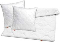 sleepling dekbed kussen set Basic 100 | dekbed 200 x 200 cm en 2x kussen 80 x 80 cm | all year dekbed | overtrek van 100% microvezel | Made in EU | wasbaar tot 60 graden | wit