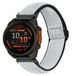 By Qubix - Elastische Solo Loop nylon bandje - Wit met zwart - Geschikt voor Garmin Fenix 8 - 43mm