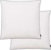 vidaXL Kussens 2 st licht 80x80 cm dons-/verenvulling wit