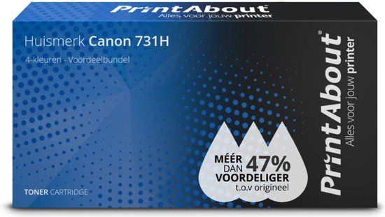 PrintAbout Canon 731H Toner 4-kleuren Voordeelbundel - Compatible