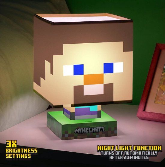 Paladone Minecraft Steve Icon Lamp - Multi Color - Plastic