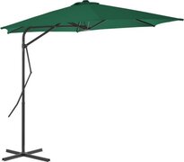 vidaXL Tuinparasol met stalen paal 300 cm groen