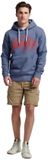 Superdry Vintage Logo Hoodie Blauw Katoen Fleece Heren Maat S