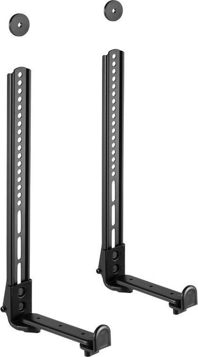 myWALL Ophangbeugel voor Soundbars - Universeel - Met anti-slip - Bevestiging aan TV - Zwart