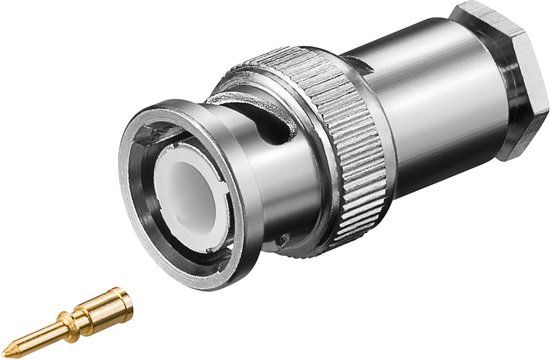 Goobay BNC-stekker met schroefaansluiting - voor RG58/U kabel, met vergulde pin