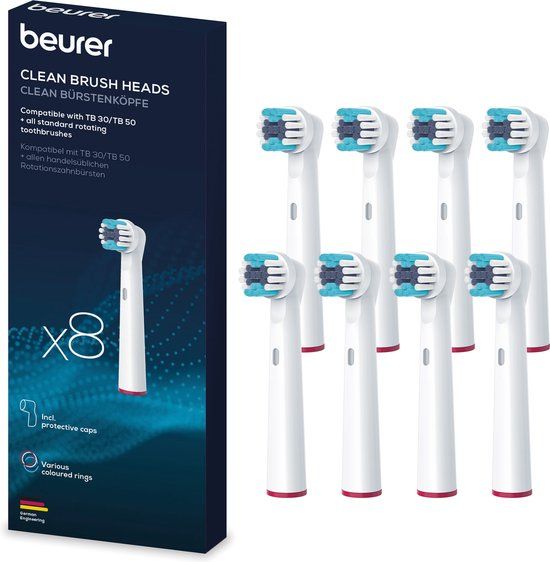 Beurer TB 30/ TB 50 Opzetborstels - 8 stuks