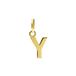 Lucardi Dames 14 karaat gouden letter hanger alfabet - Hanger - 14 Karaat Goud - Goud