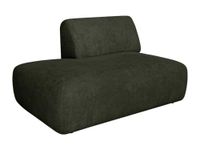 Vente-unique Chaise longue links zonder slaapgedeelte in groene stof van Maison Céphy POGNI