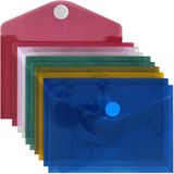 ACROPAQ - 10 x Documentenmap A6 met klittenbandsluiting – 18 x 13 cm – Assorti kleuren