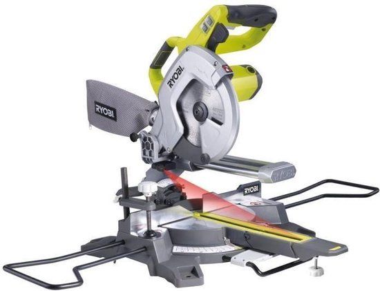 Ryobi EMS216L Afkortzaag 216mm 1200W | Met lasergeleider & verstekzaagfunctie