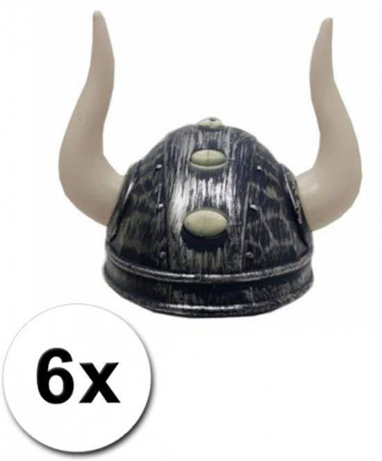 Panda - 6 viking helmen met hoorns