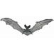 Faram Party Horror hangdecoratie vleermuis grijs - 50 cm - Halloween decoratie dieren - Halloween/horror thema versiering