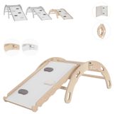 Triangle d'escalade Structure de jeu - Planche à glissière - Pin - Design scandinave - Intérieur et extérieur