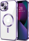 Techsuit Luxury Crystal Back Cover étui avec MagSafe pour Apple iPhone 13 - Transparent/Violet clair