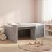 Maison Exclusive Lit superposé exclusif avec bureau pour enfants, couleur gris béton, dimensions 98,5 x 203 cm