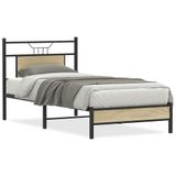 VidaXL Bedframe Sonoma Eiken 142,5 x 196 cm