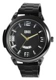 Qbos Groot Herenhorloge - Analoog - Datum - Roestvrij Staal - Zwart en Wit