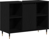 vidaXL Badkamerkast Zwart Eiken 80 x 33 x 60 cm