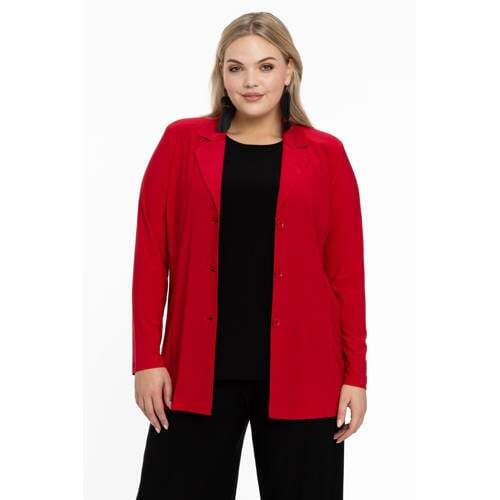 Yoek Yoek blazer DOLCE van travelstof rood