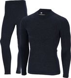 Xtreme Thermoset Heren - Merino Wol - Thermoshirt + Thermolegging - Navy Melange - Maat XL