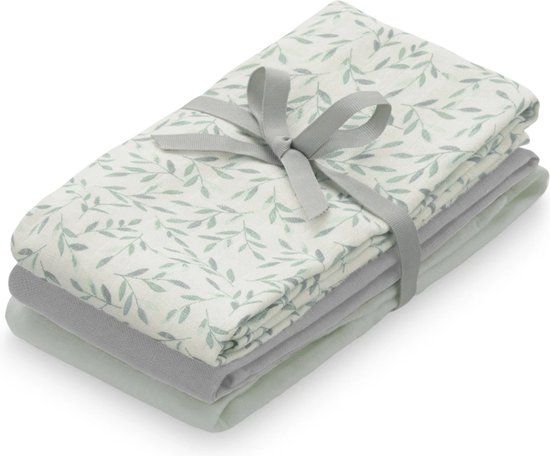 Cam Cam Copenhagen Hydrofiele doeken (3 stuks) - Mix Green Leaves - Biologisch katoen
