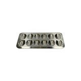 Plaque à madeleines, acier inoxydable recyclé, sans PFAS, pour 12 madeleines