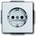 Busch-Jaeger ABB Busch-Jaeger Future/Solo Wandcontactdoos Aluminium