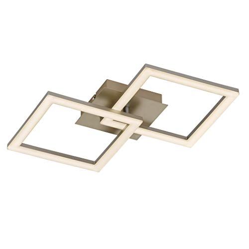 EGLO Huerta Led-plafondlamp - 2 lampen - mat nikkel