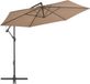 vidaXL Zweefparasol met aluminium paal 300 cm taupe