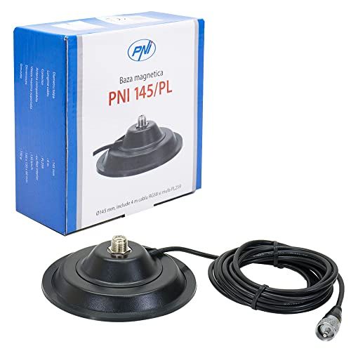 Magneethouder PNI Magneethouder voor CB-antenne PNI 145 / PL, 145 mm, 4 m RG58 kabel en PL259-stekker