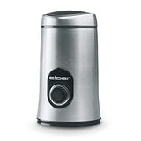 Cloer 7579 Elektrische koffiemolen voor 150 g koffiebonen, 150 watt, behuizing van mat roestvrij staal
