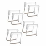 2Lif Pince à nappe - 8x pièces - transparent - 3 x 3 cm - plastique - pinces à nappe