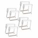 2Lif Pince à nappe - 8x pièces - transparent - 3 x 3 cm - plastique - pinces à nappe