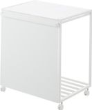 Yamazaki Afvalscheidingsprullenbak met wielen - 2 comp - Tower - Wit