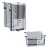 RICOO PC Houder Onder Bureau TRH02-B, in breedte en hoogte verstelbare computerhouder, verticale of horizontale onderbouw montage, CPU houder tot 35 kg, Zwart