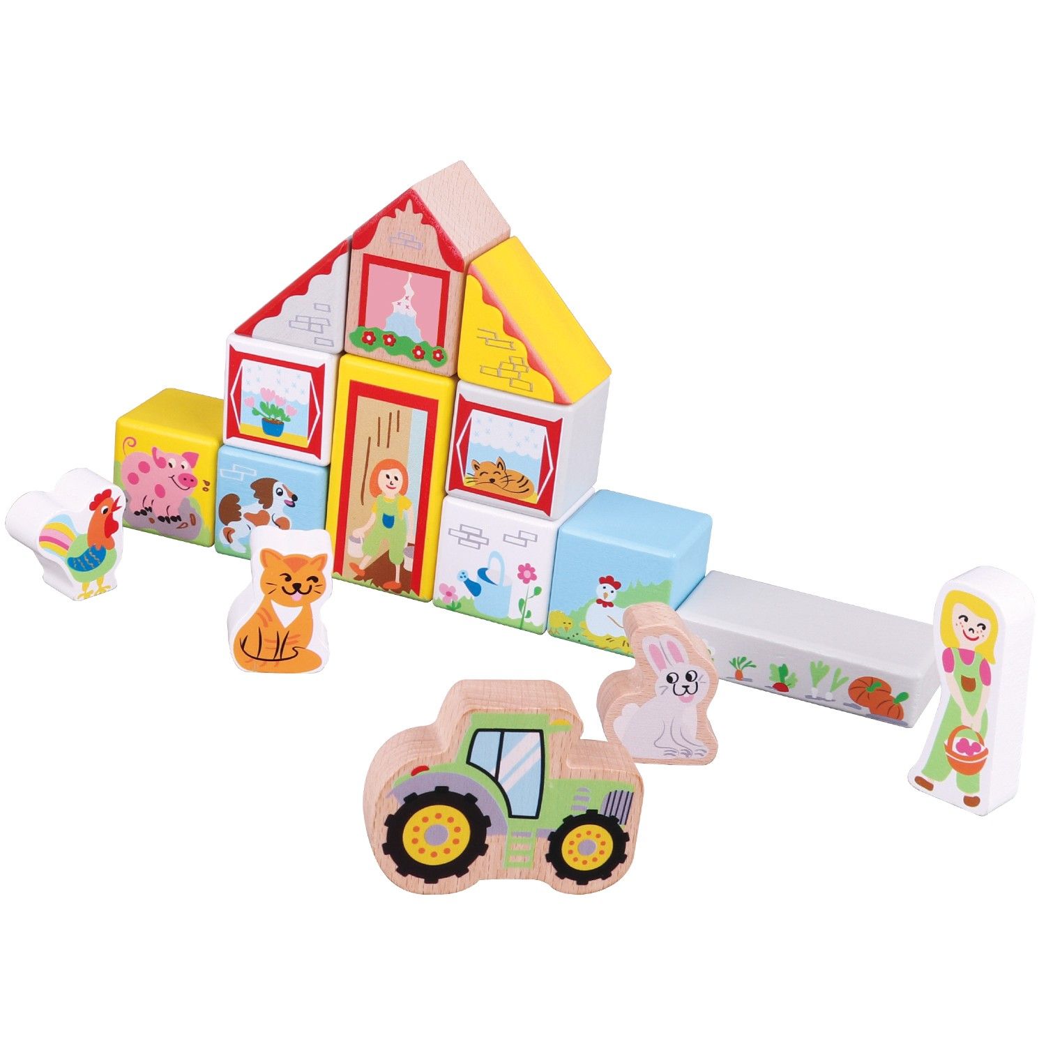 New Classic Toys Boerderij bouwblokken speelset
