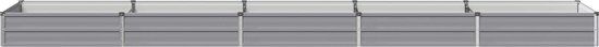 vidaXL Bac à fleurs surélevé gris 400 x 80 x 24 cm acier galvanisé