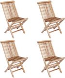 vidaXL Opvouwbare Tuinstoel Naturel Massief Teakhout