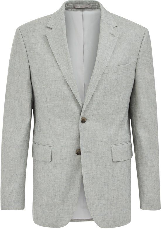 WE Fashion Heren slim fit blazer met structuur - Mintgroen - Maat 52
