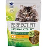 Perfect Fit Natural Vitality Droogvoer voor volwassen katten, geschikt voor gesteriliseerde katten, compleet voer met natuurlijke ingrediënten, verpakking van 6 x 1 kg