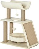 PawHut Poteau griffoir - Panneau de particules classe E1 - 60x30x76cm - Marron