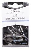 Brause 152005B - Letteringpennen voor penhouder - Doos 15 Ornament-pennen 0,5 mm - Fabricage Duitsland